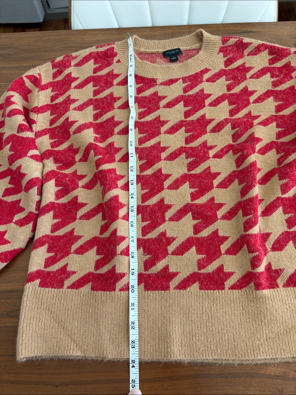 Ann Taylor Houndstooth Sweater Full Sleeve Size Small - Picture 6 of 8